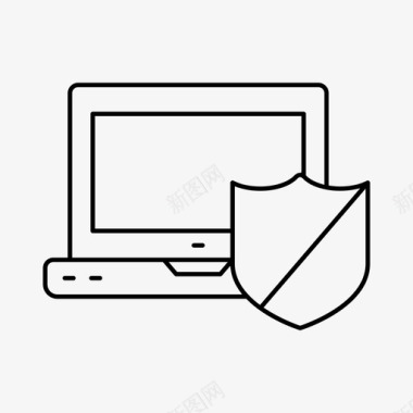 块访问笔记本电脑受保护图标图标