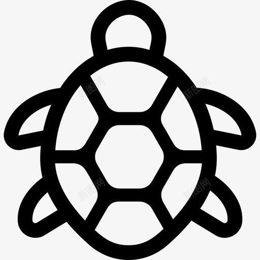 海龟绿色红海龟图标svg_新图网 https://ixintu.com 海洋 海龟 红海龟 绿色 鱼类轮廓