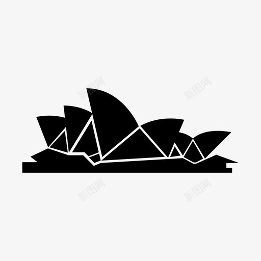 悉尼歌剧院澳大利亚音乐图标svg_新图网 https://ixintu.com 地标 悉尼歌剧院 澳大利亚 音乐
