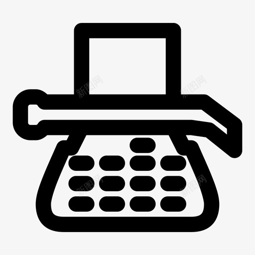 打字机日记报告图标svg_新图网 https://ixintu.com 媒体粗体 打字机 报告 文本 日记