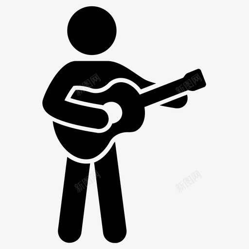 吉他原声吉他吉他手图标svg_新图网 https://ixintu.com 乐器 原声吉他 吉他 吉他手 音乐