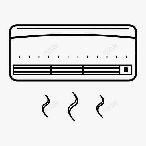 空调冷却器电器图标svg_新图网 https://ixintu.com 冷却器 家用电器 电器 空调