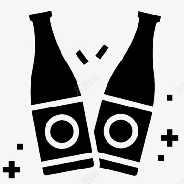 啤酒庆祝欢呼图标图标