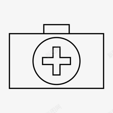急救箱医疗保险健康图标图标