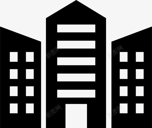 建筑城市公司图标svg_新图网 https://ixintu.com 公司 办公室 城市 建筑 摩天大楼