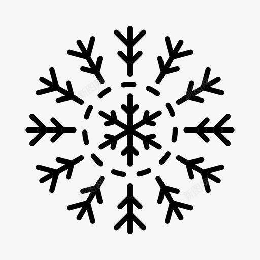 雪花高山北极图标svg_新图网 https://ixintu.com 北极 圣诞节 雪晶 雪花 高山