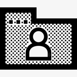 粗虚线双头用户文件夹存档文档图标高清图片