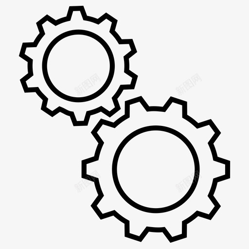 自动化齿轮生产图标svg_新图网 https://ixintu.com 生产 自动化 齿轮