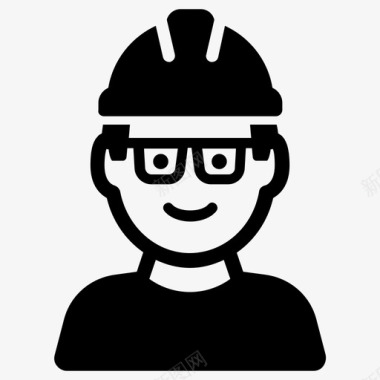 工程师建筑工人表情笑脸图标图标
