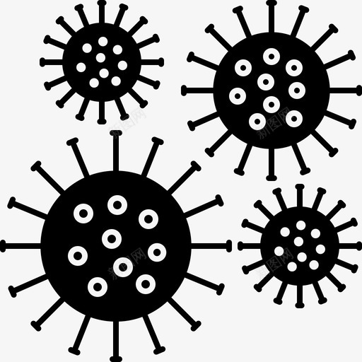 细菌微生物病毒图标svg_新图网 https://ixintu.com 微生物 病毒 细菌