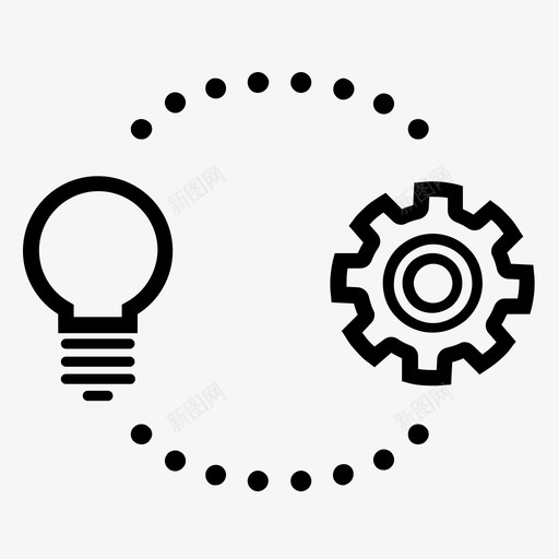创新概念工程图标svg_新图网 https://ixintu.com 事件应用程序 创新 工程 思想 想法 概念 过程
