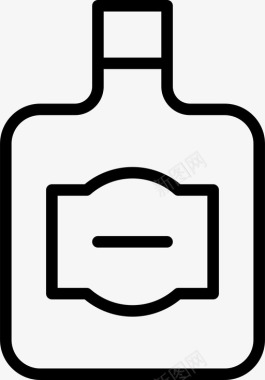 白兰地酒酒瓶图标图标