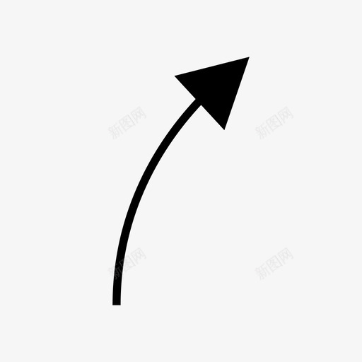 箭头弯曲方向图标svg_新图网 https://ixintu.com 向上 导航 弯曲 方向 箭头 箭头粗体