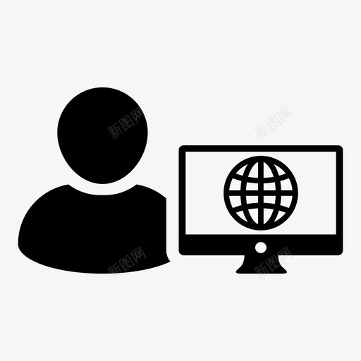 用户客户全球图标svg_新图网 https://ixintu.com 20个用户图标与计算机监控矢量符号 互联网 全球 客户 用户 网站 网络