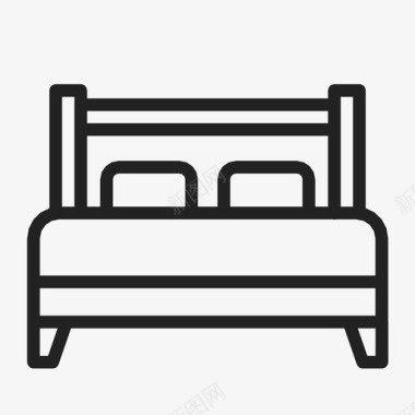 床双人床家具图标图标