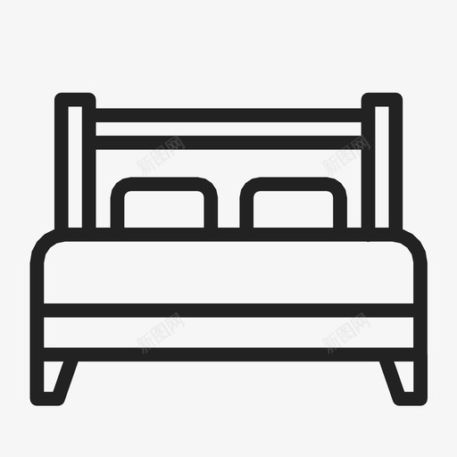 床双人床家具图标svg_新图网 https://ixintu.com 内饰 双人床 家具 床 睡眠