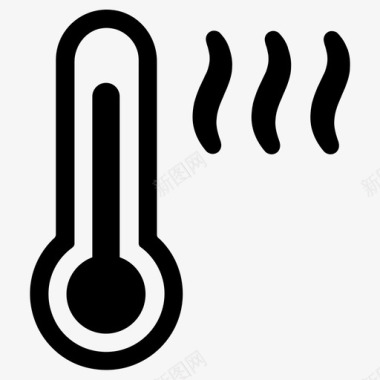 热夏天温度图标图标