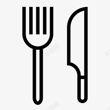 刀叉烹饪饮食图标图标