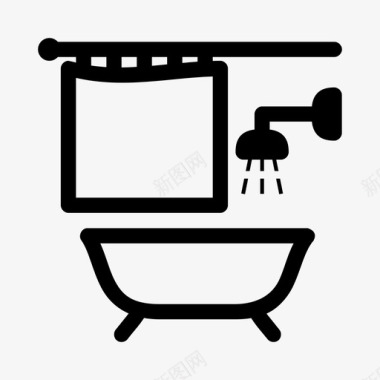淋浴洗澡清洁图标图标