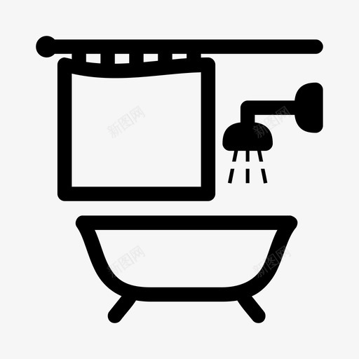 淋浴洗澡清洁图标svg_新图网 https://ixintu.com 放松 洗澡 淋浴 清洁 湿润