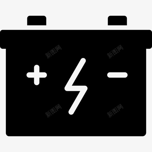 汽车电池蓄电池充电图标svg_新图网 https://ixintu.com 充电 汽车电池 能源和工业 蓄电池