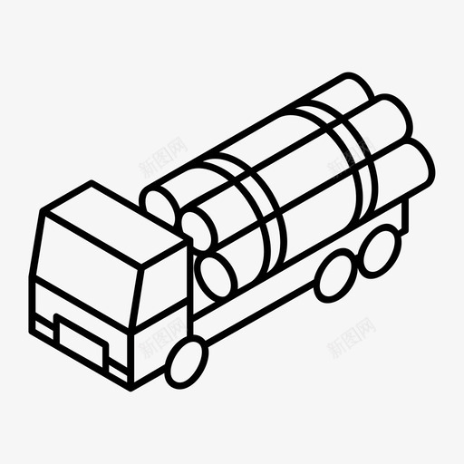 伐木车木材运输图标svg_新图网 https://ixintu.com 伐木车 木材 运输