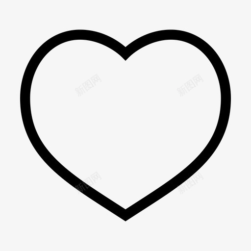 心空的心心形图标svg_新图网 https://ixintu.com 在爱里 心 心形 空的心