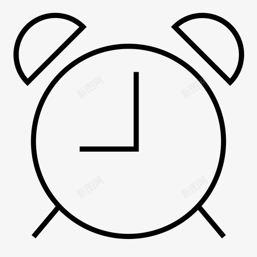 闹钟警报时间图标svg_新图网 https://ixintu.com ios像素完美线条图标 手表 时间 警报 计时器 闹钟