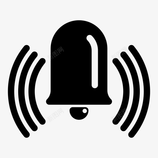 铃声警报声音图标svg_新图网 https://ixintu.com 唤醒 声音 物体 警告 警报 铃声