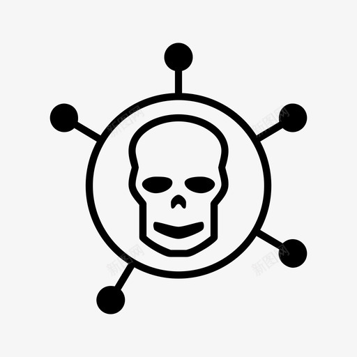 病毒细菌生物学图标svg_新图网 https://ixintu.com 危险 微生物 生物学 疾病 病毒 细菌