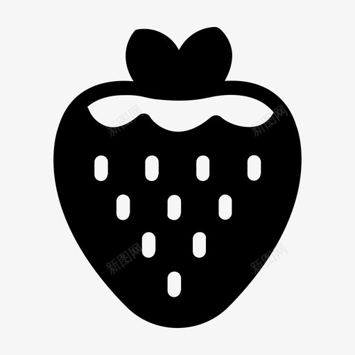 草莓可爱水果图标svg_新图网 https://ixintu.com 可爱 水果 甜味 草莓
