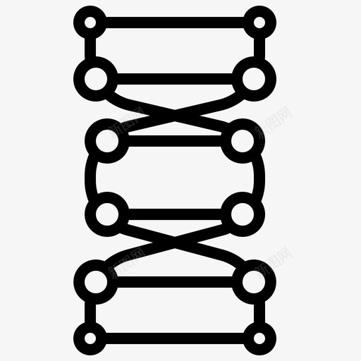 基因链dna图标svg_新图网 https://ixintu.com dna 医学 基因 自然 链