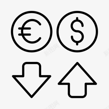汇率货币货币市场图标图标