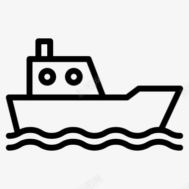 船渡轮海运图标图标