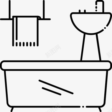 浴室用具水管毛巾图标图标