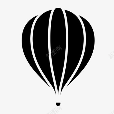 热气球天空旅行图标图标