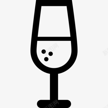 香槟杯酒精庆祝图标图标