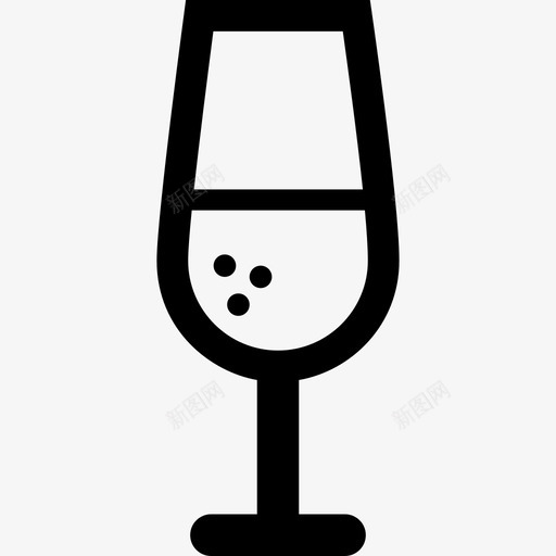 香槟杯酒精庆祝图标svg_新图网 https://ixintu.com 庆祝 粗体线条 葡萄酒 酒精 饮料 香槟杯