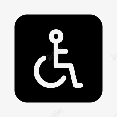 轮椅残疾人标牌图标图标