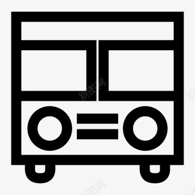 公共汽车校车交通工具图标图标
