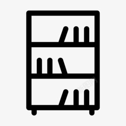 内线书架橱柜图书馆图标高清图片
