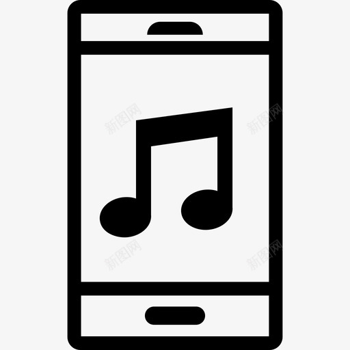 音乐手机智能手机图标svg_新图网 https://ixintu.com 手机 智能手机 智能手机套装 音乐 音响