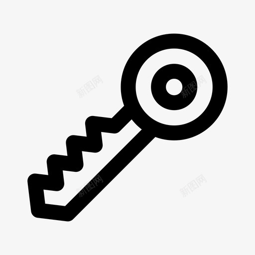 钥匙锁保护图标svg_新图网 https://ixintu.com 保护 安保 安全 安全和安保 钥匙 锁