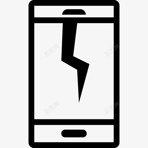 碎屏碎玻璃手机图标svg_新图网 https://ixintu.com 手机 智能手机 智能手机套装 碎屏 碎玻璃