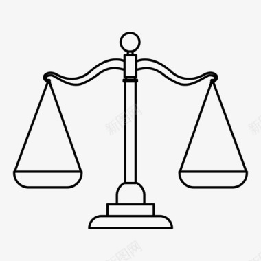天秤座法庭法律图标图标
