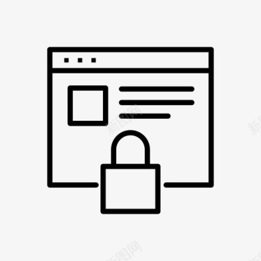 网络安全数据安全锁图标图标