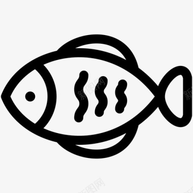 鱼食物杂货店概述图标图标