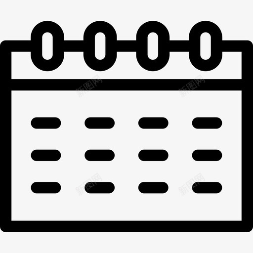 月历风险投资线性图标svg_新图网 https://ixintu.com 月历 线性 风险投资