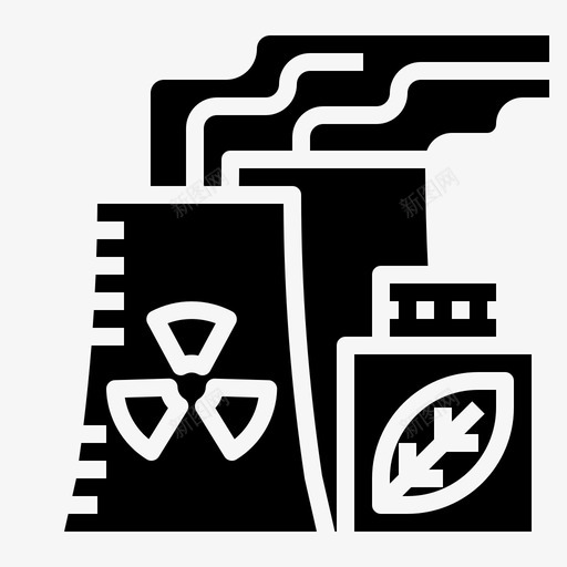 生态工厂核能图标svg_新图网 https://ixintu.com 工厂 核能 生态 生态能源固体