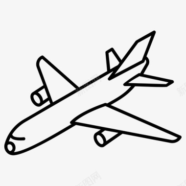 飞机航空公司喷气式飞机图标图标